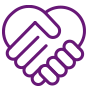 Icon of hands in a heart
